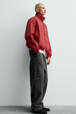 ZARA X CHAMPION ® БРЮКИ КАРГО НА ШНУРКЕ, АНТРАЦИТОВО-СЕРЫЙ