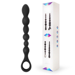 Чёрная фигурная анальная цепочка