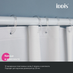 Штора для ванной полиэтилен IDDIS P02PE18i11 Promo  180*200 белая c кольцами