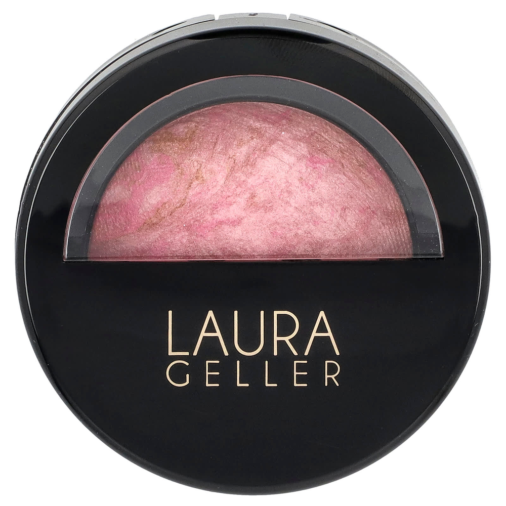 Laura Geller, Baked Blush-N-Brighten, румяна с эффектом мерцающего эффекта, 0018032B розовый кремовый, 4,5 г (0,16 унции)