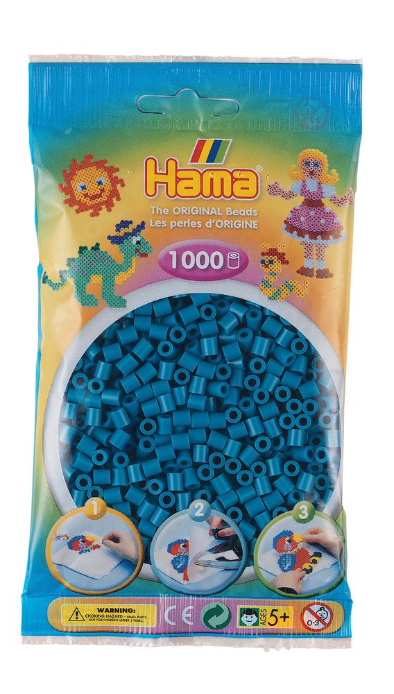 Hama Бусинки для термомозаики Midi синий океан, 1000 шт. (207-83)