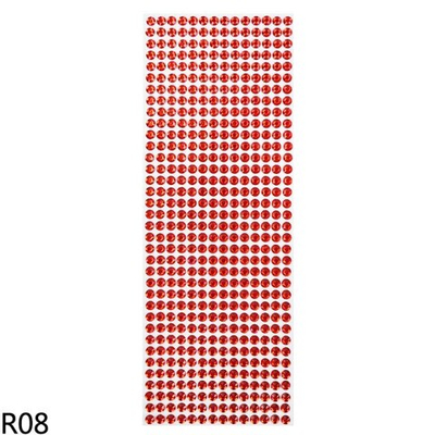 Стразы самоклеющиеся Красные d=4 мм 880 шт