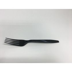 Вилка одноразовая пластик, черный, 18 см, 24 шт/уп, P.L. Proff Cuisine