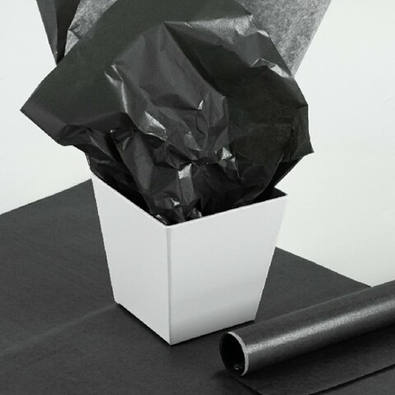 Бумага тишью Влагостойкая "Перламутр" 48*68см Черная (20л)