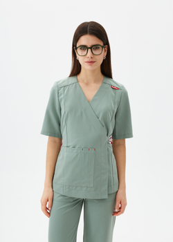 Топ с запахом медицинский женский Йошо, шалфей