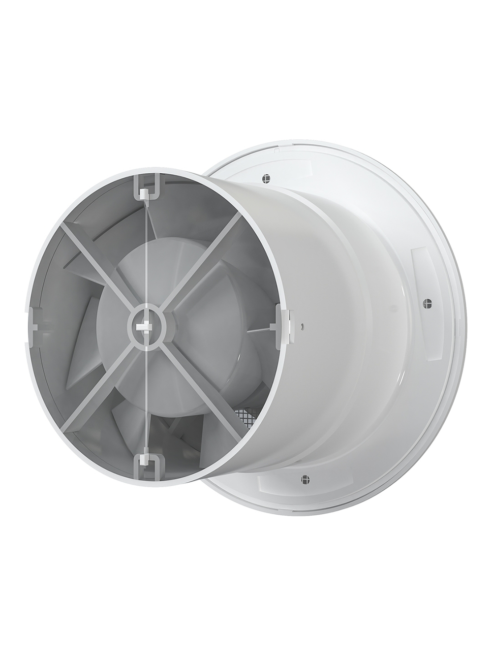 Вентилятор накладной FLOW D100 сетка обр.клапан двигатель BB ERA