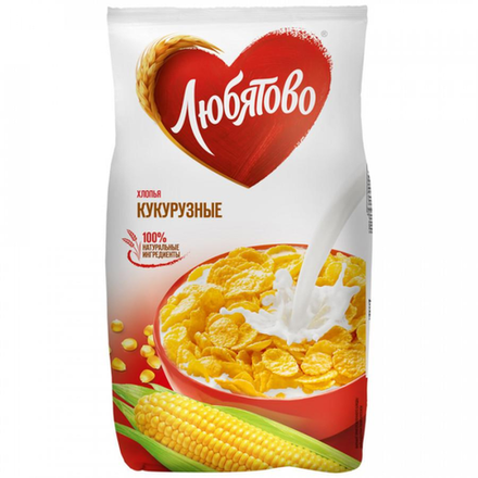 Хлопья Любятово Кукурузные 500 гр