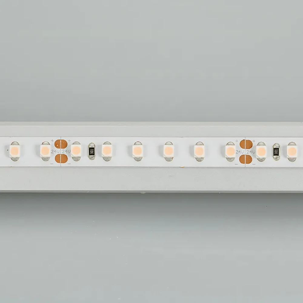 Светодиодная лента RT 2-5000 24V Cool 8K 2x (3528, 600 LED, LUX) (Arlight, 9.6 Вт/м, IP20) 013747