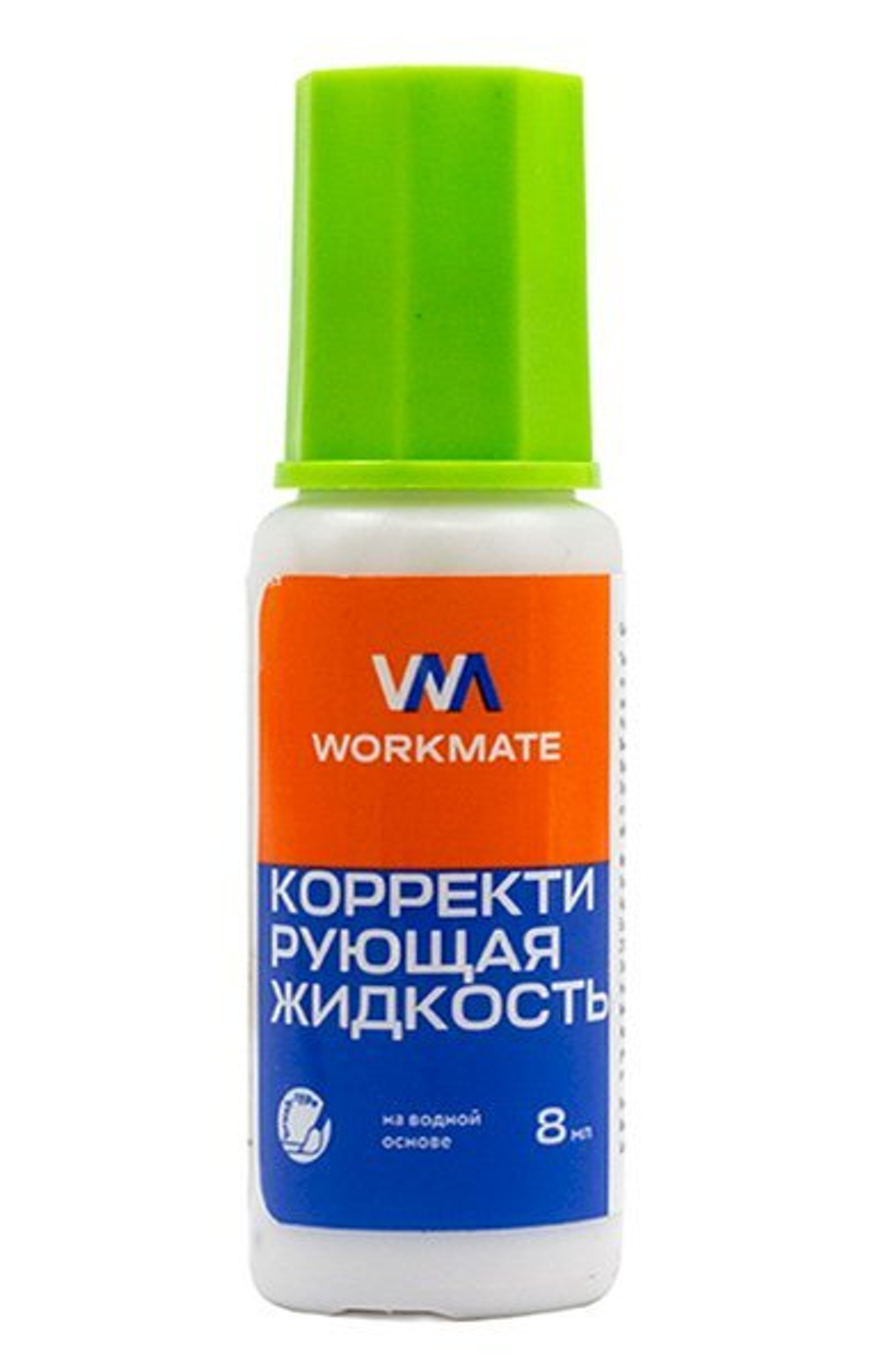 Корректирующая жидкость Workmate, 8 мл, на водной основе, кисть