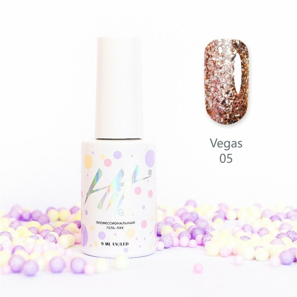 Гель-лак Vegas ТМ &quot;HIT gel&quot; №05, 9 мл