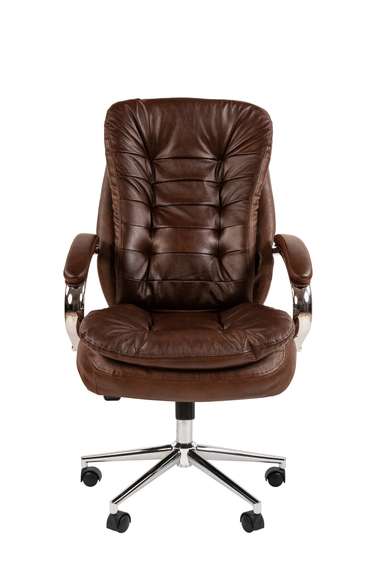 Офисное кресло Chairman 795 Россия нат.кожа/экокожа коричневая Bruno N