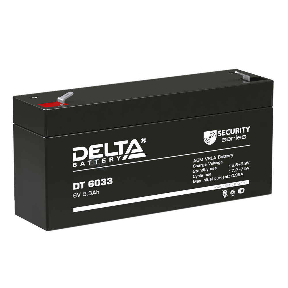 Аккумулятор Delta DT 6033 (125мм) (AGM)