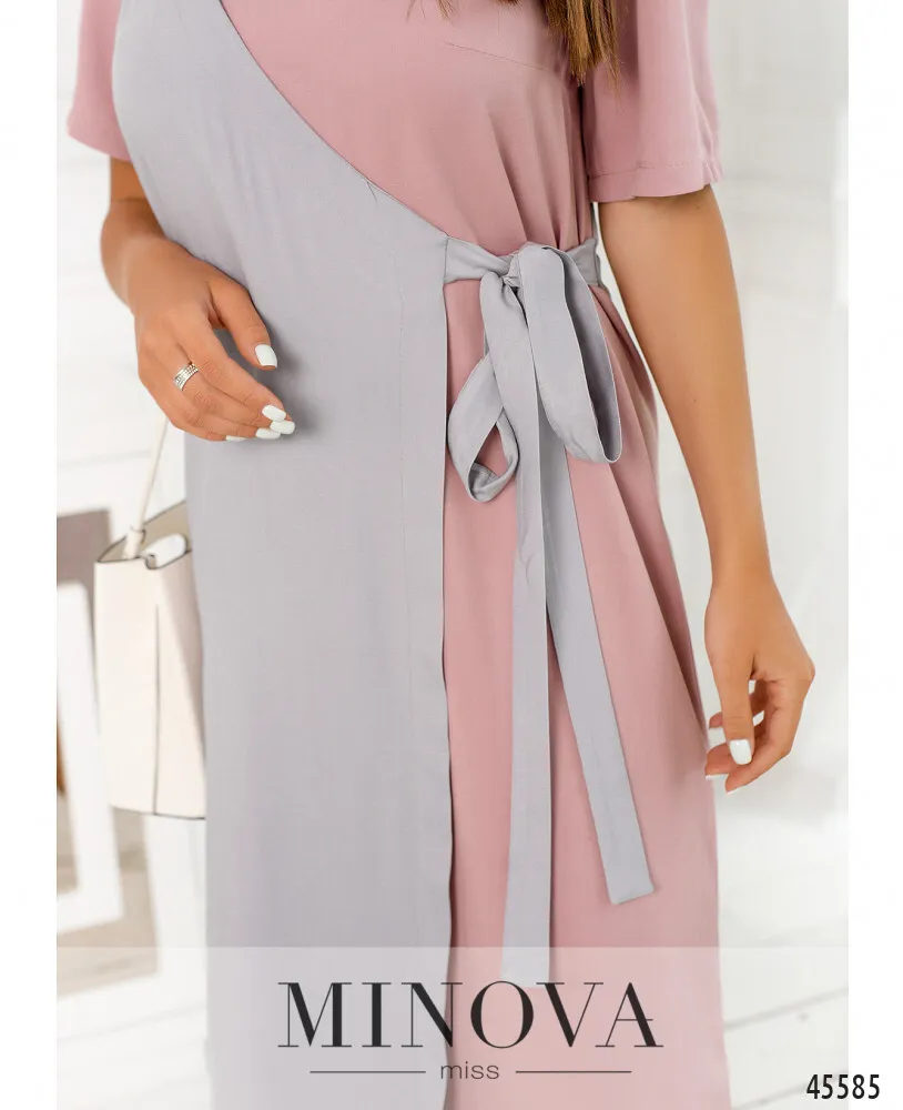 Платье 2288-пудра-серый Minova