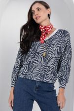 Джемпер Бери и беги (сине-серый) Б12680-7 LT Collection