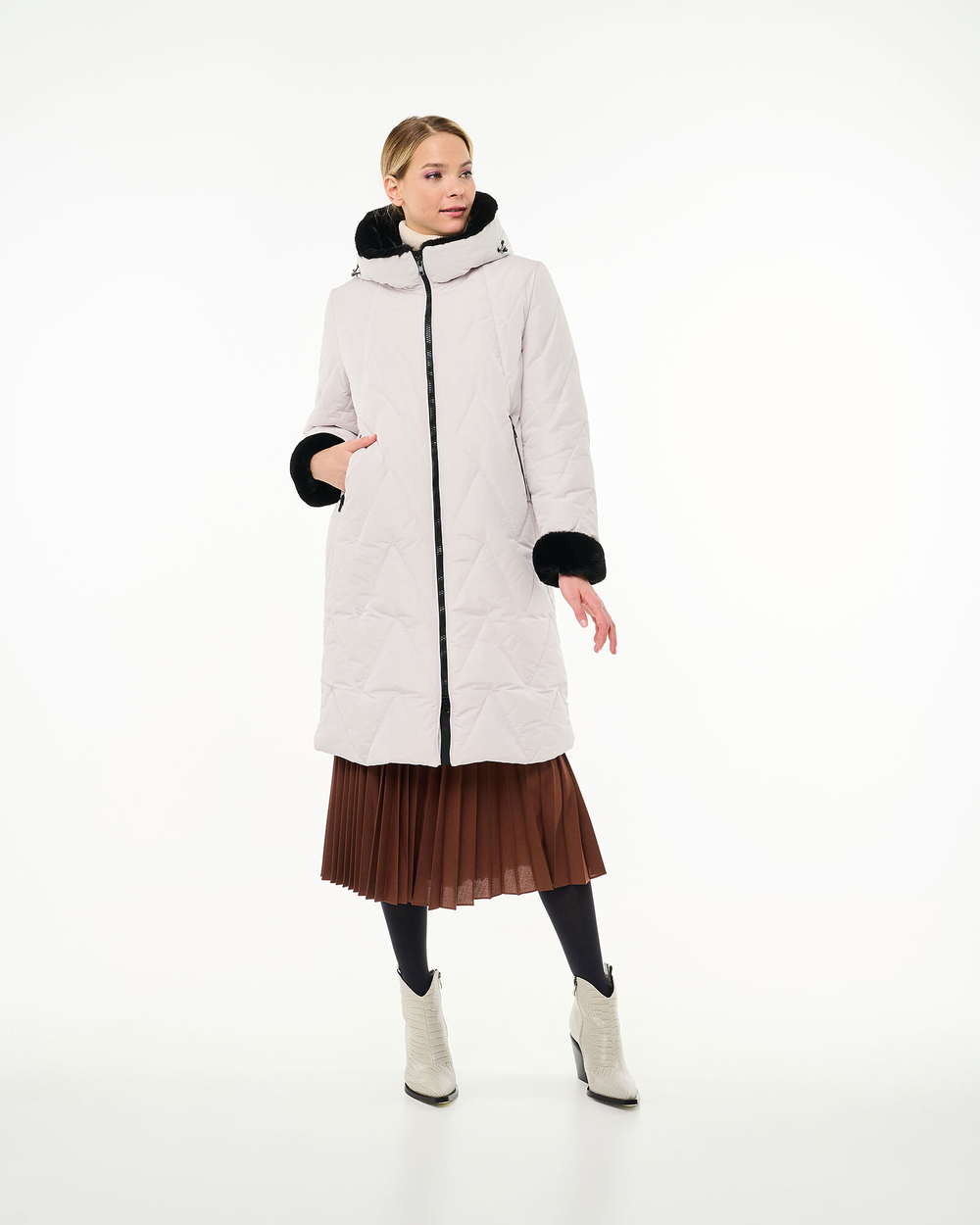 Пальто женское 3156-115/FUR-FW22 Dixi Coat