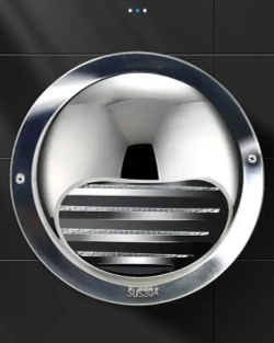 Стенной выход с решеткой и сеткой, 100 мм, из нержавеющей стали 304