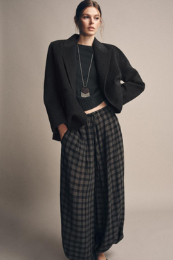 ZARA ДВУБОРТНЫЙ БЛЕЙЗЕР ИЗ СМЕСОВОЙ ШЕРСТИ — ZW COLLECTION, СЕРЫЙ