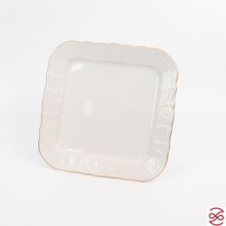 Поднос на ножке Bernadotte Белый узор 26см