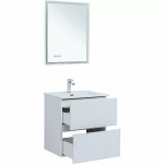 Тумба с раковиной Aquanet Джейн 60 313284 белая матовая