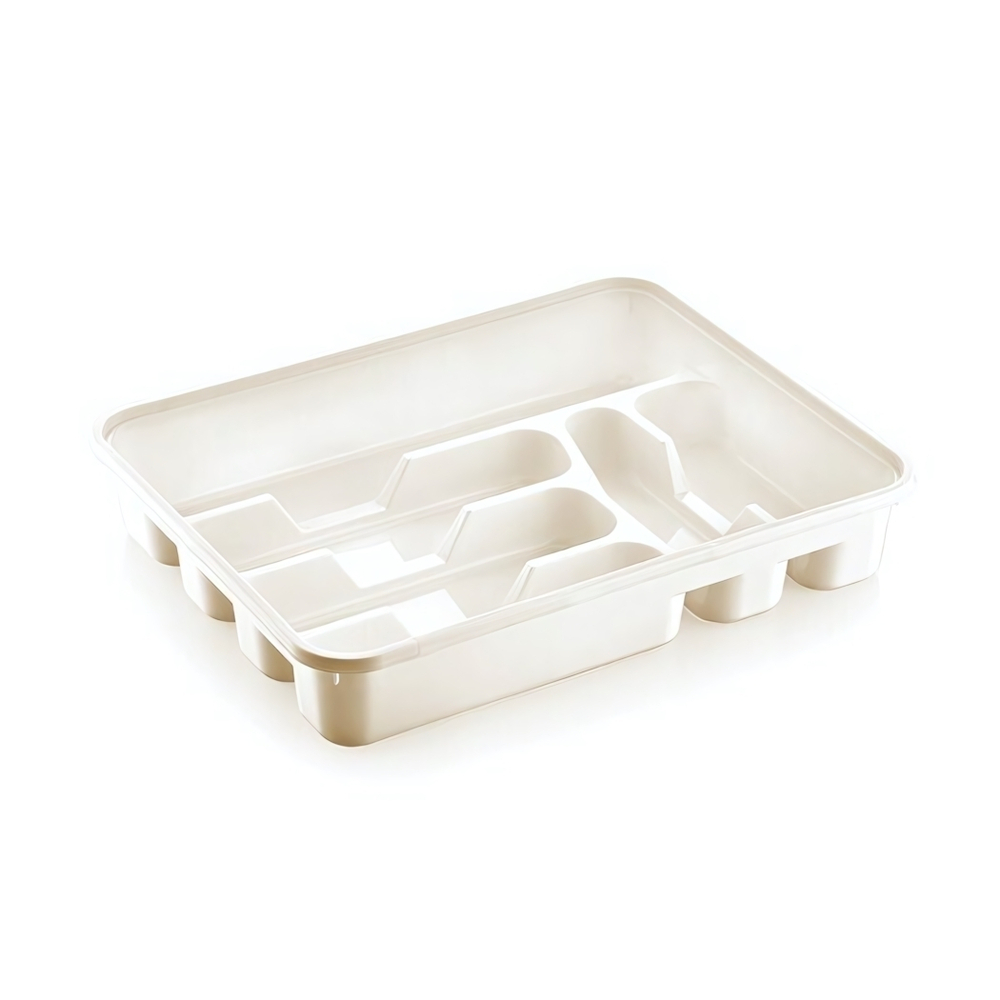 Лоток для столовых приборов. молочный