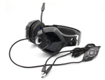 Накладные проводные наушники Komc M6 с МК Type-C+USB-LED black