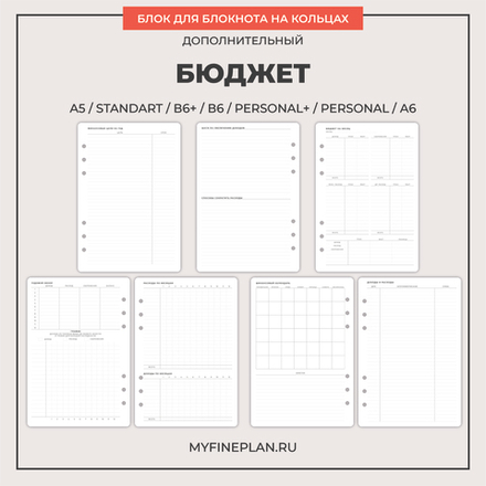 Блок "Бюджет" (6 колец / 38 листов)