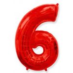 Цифра "6" красный