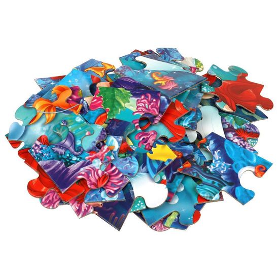 Пазлы в коробке. Набор 2в1: 15 и 24 детали. Морская принцесса. 190х140х35 мм. Умные игры 