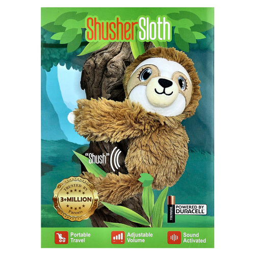 Baby Shusher, Shusher Sloth, Звуковой модуль из мягкой игрушки, 1 штука