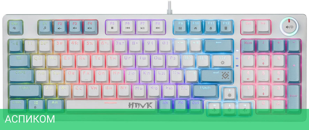 Клавиатура Defender Hawk GK-418 RU RGB (45421)