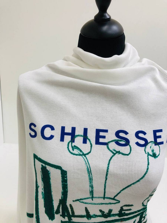 Трикотаж, белый, хлопок, рубчик, постер NB