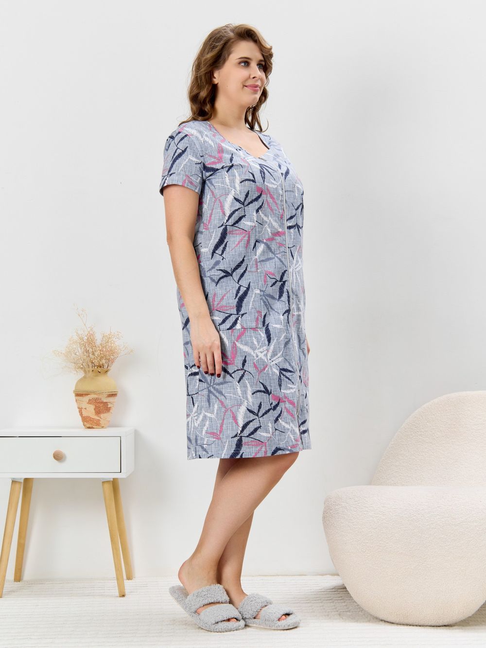 Халат Канон-1 Виотекс СЕРЫЙ