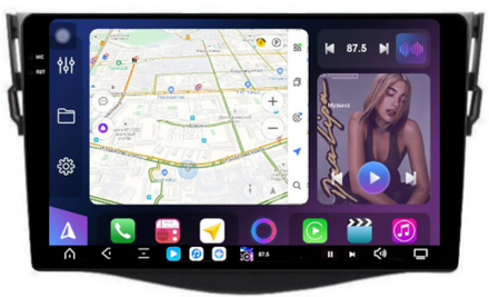 Магнитола для Toyota RAV4 3 2005-2012, Vanguard - FarCar GX018-9M монитор 9.5" 2K QLED на Android 14, TS20, 6+128Гб, CarPlay, 4G SIM-слот