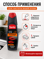 Чистящее средство для кухонных плит Sanita Антижир 500мл