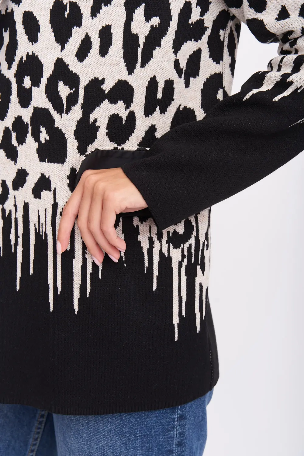 Жакет Д 3303/черно-бежевый