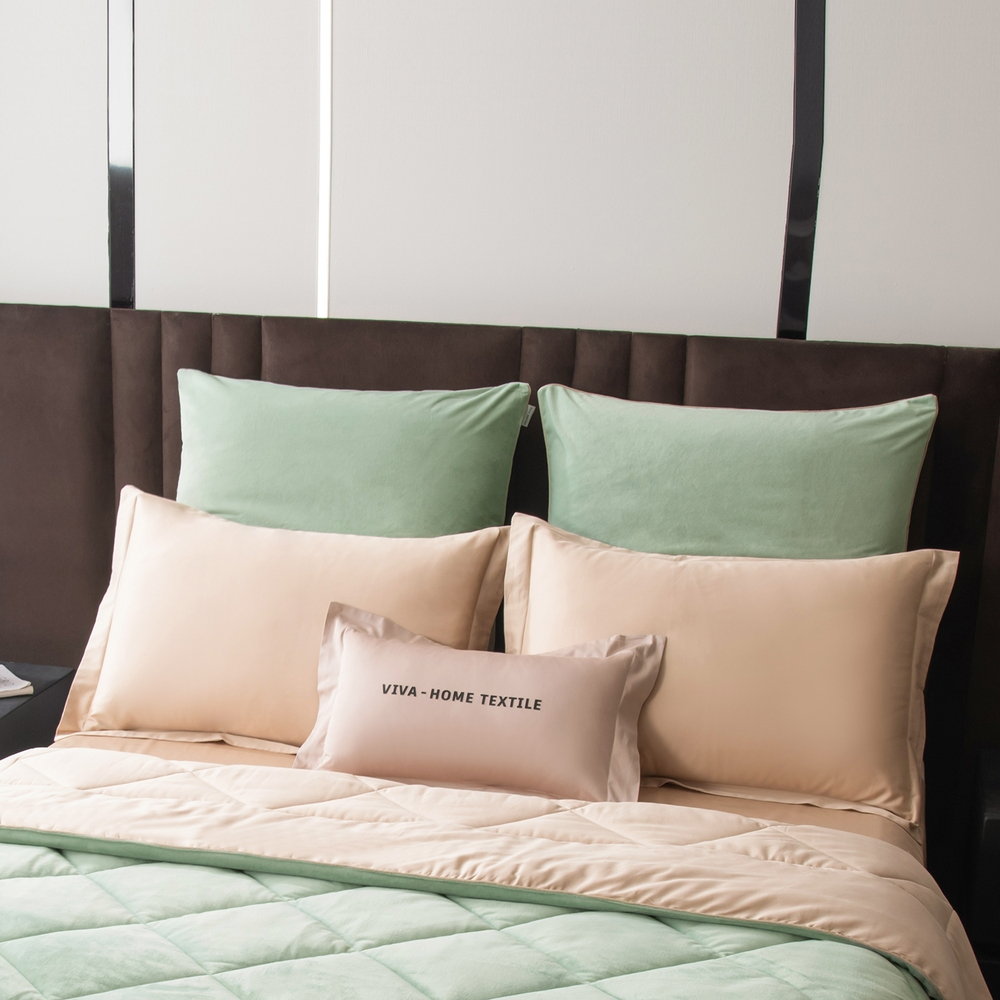 КПБ на резинке Сатин Velvet Premium с Одеялом VPR012, Евро, 4 наволочки, простынь 160*200*25