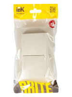 Розетка 2-м СП BRITE РСбш12-3-44-БрКр 16А в сборе IP44 с крышкой беж. IEK BR-R26-16-44-K10-F