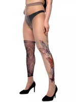 Колготки +size с разными принтами на ножках (Размер: XL-XXL-XXXL) (Цвет: бежевый)