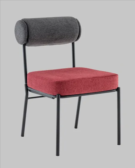 Стул обеденный Roller, тёмно-серый, бордо