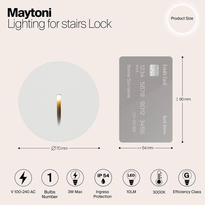 Подсветка для лестниц Maytoni Bil O014SL-L3W3K