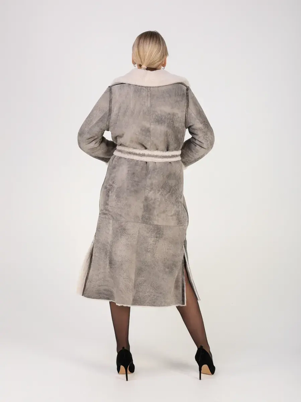 Дубленка зимняя натуральная длинная и теплая