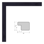Фоторамка 21х30 см черная, без фактуры, арт. 2130.752229