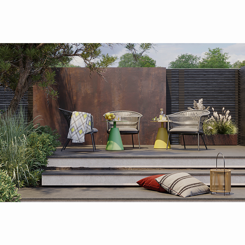 Столик кофейный marius, D50 см, желтый