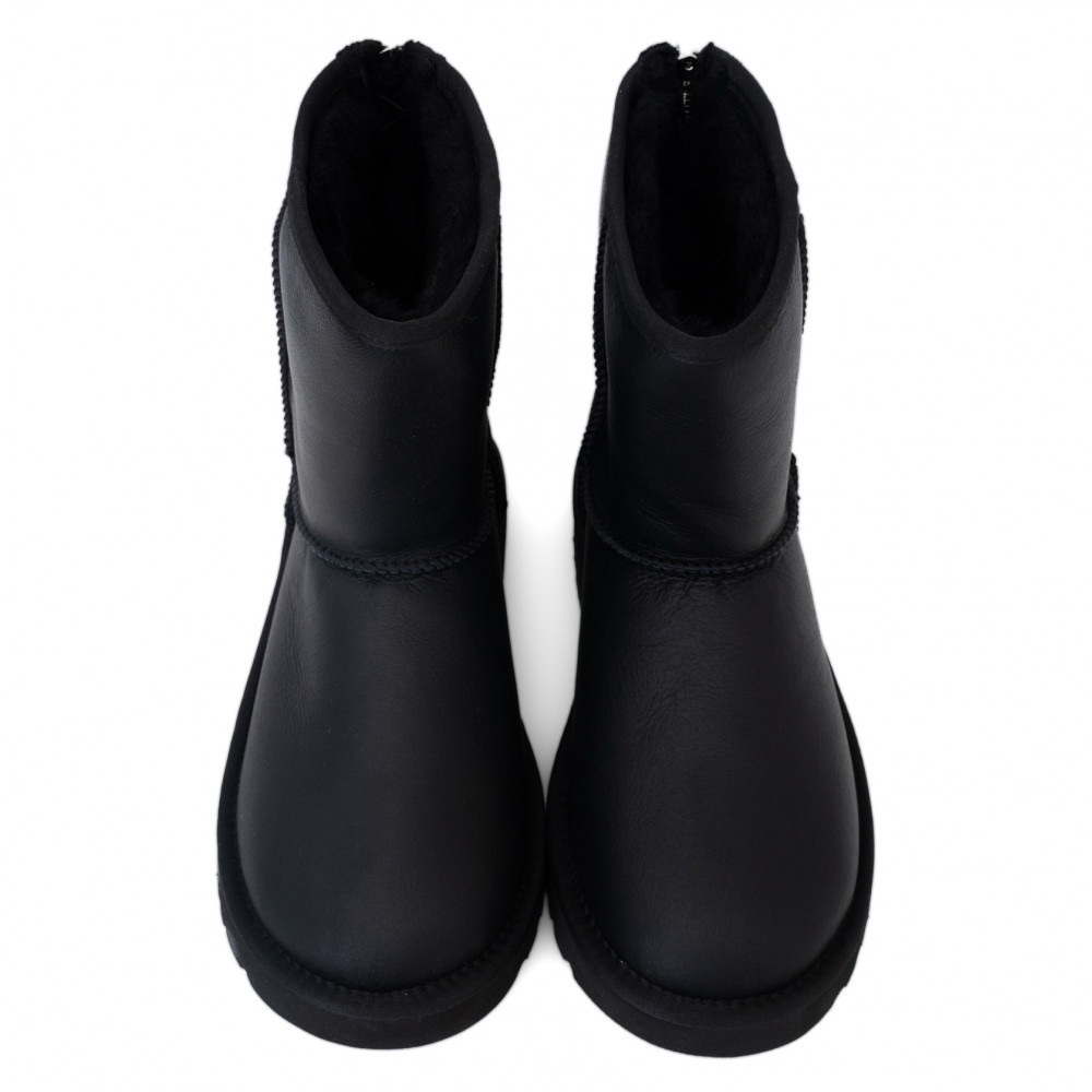 Ugg Mens Classic Short Zip Metallic Black