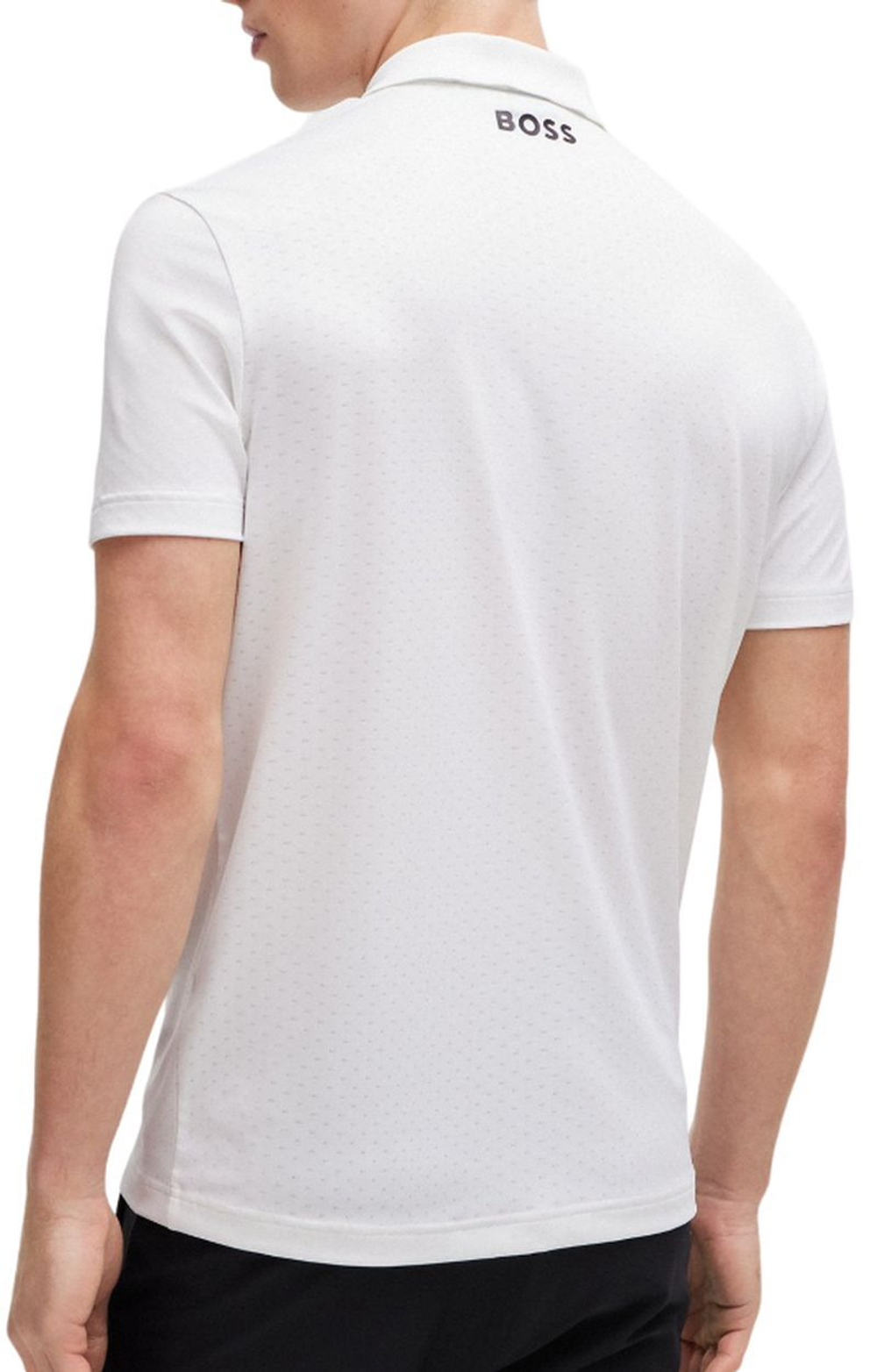 Теннисное поло BOSS Paddytech Degrad_-Jacquard Polo Shirt - White