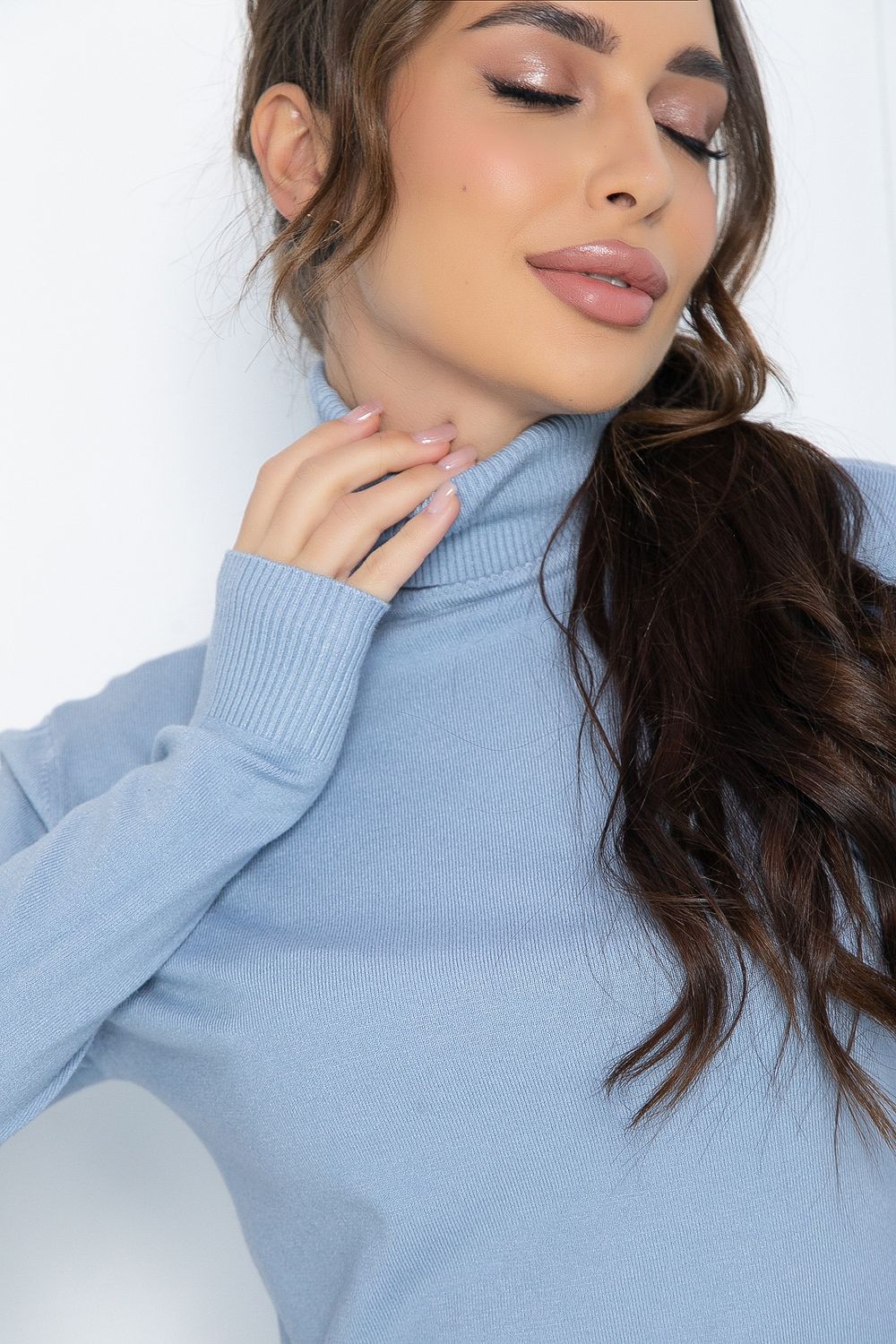 Водолазка Зимняя история (голубая) Б14524-20М LT Collection