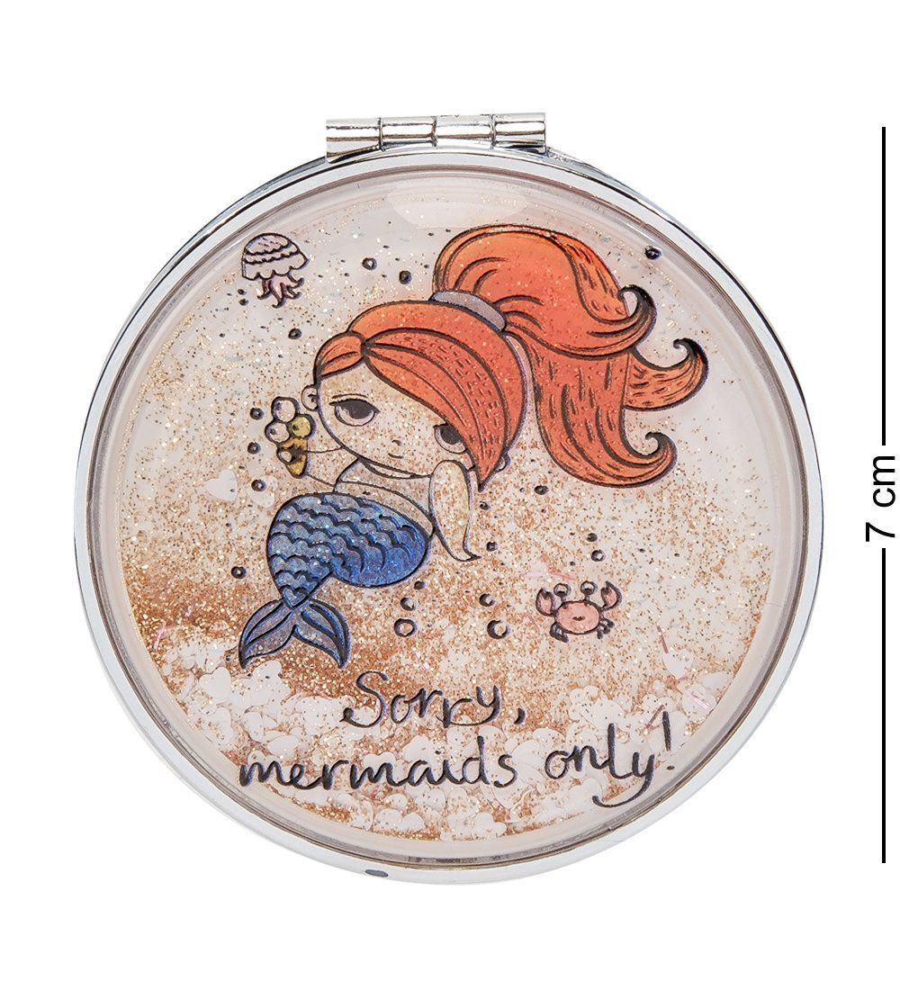 WW-109 Зеркало круглое с плавающими блестками «Русалочка» в асс.