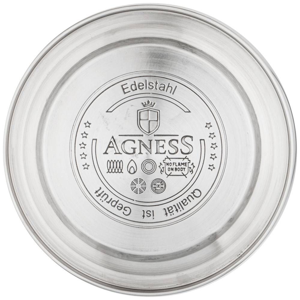 ЧАЙНИК AGNESS СО СВИСТКОМ, 3,0 Л ТЕРМОАККУМУЛИР.ДНО, СТАЛЬ 18/10, ИНДУКЦИЯ (КОР=6ШТ)