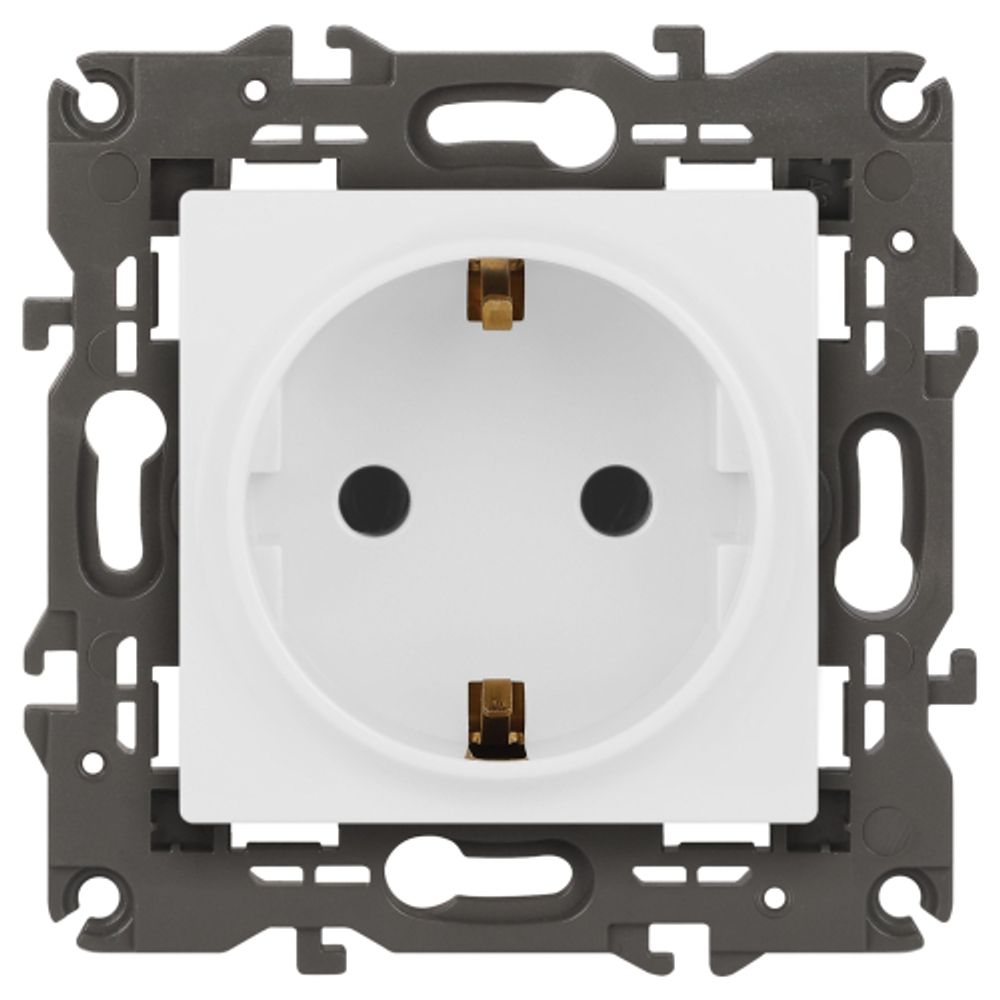 Розетка ЭРА Elegance 14-2101-01М 2P+E Schuko, 16А-250В, белый матовый