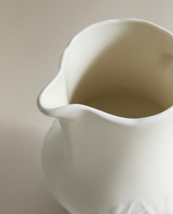 Zara Home кувшин из фарфора, цвет кремовый, 11 см